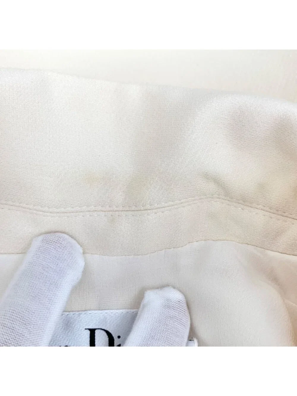 Dior Beige Wool Double-Breasted Sleeveless Blazer Vest